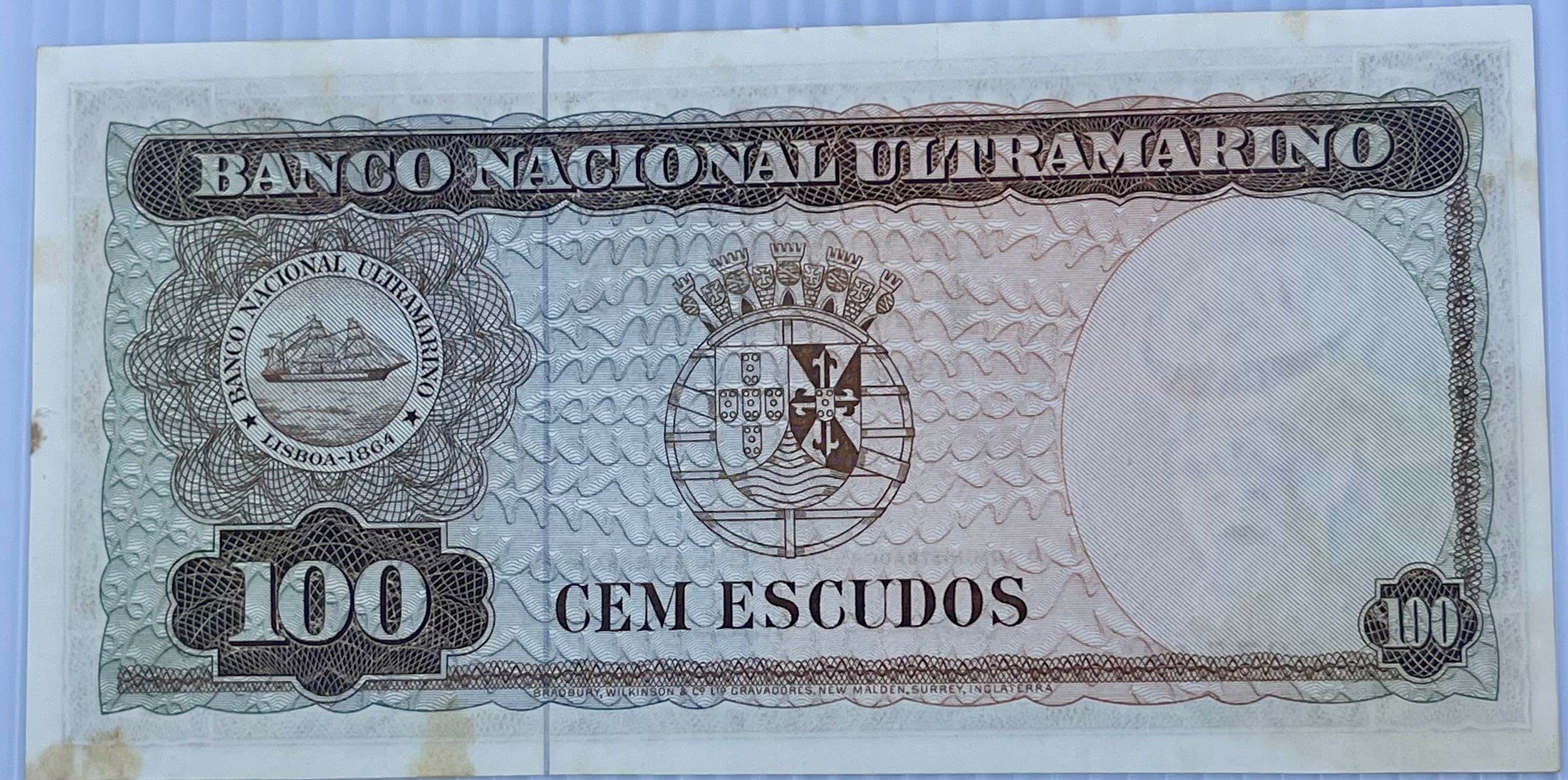 Portugal Timor 1967 100 Escudos P-28 AUNC World Banknote Currency